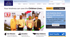 Desktop Screenshot of childhelpfoundation.in